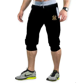 Новые мужские шорты Летние капри повседневные брюки выше колена с завязками на талии Спортивные штаны для бега трусцой и фитнеса Шорты для мужчин