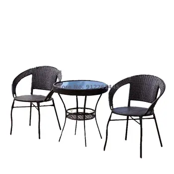 Уличный ротанговый стул, чайный столик из трех частей, маленький стул, стол для отдыха и стул, комбинированный стул с одной спинкой, стул Teng, балкон
