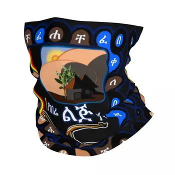 Эфиопская Хабеша Geez Alphabet, Зимняя повязка на голову, грелка для шеи, Мужчины, женщины, пешие прогулки, Велоспорт, трубка, шарф, Бандана для лица, Гетры