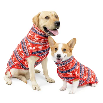 Рождественская Куртка для Большой Собаки Зимняя Теплая Одежда для Собак Маленьких Средних Больших Собак Корги Чихуахуа Французский Бульдог Наряд Одежда