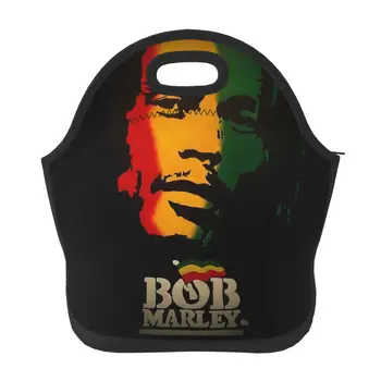 Bob Marley Неопреновый Ланч-бокс многоразового использования Изолированный Ланч-бокс для женщин и мужчин для кемпинга Подарки