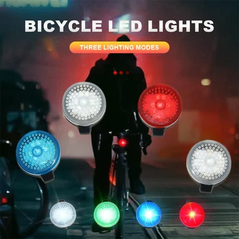 Светодиодный задний фонарь для велосипеда, срок службы 300 часов, задние защитные велосипедные фары, 3 режима освещения, водонепроницаемый IPX6, многофункциональный для ночной езды на велосипеде