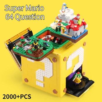 2064ШТ строительных блоков Super Mario 64, совместимых с 71395 игровыми реквизитами, моделями развивающих игрушек для детей, подарками