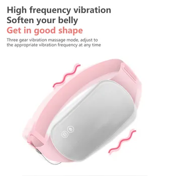 Ремни, электронная грелка с подогревом, Женская менструальная портативная талия, Вибрация для здоровья, благоприятная для кожи, Розовый