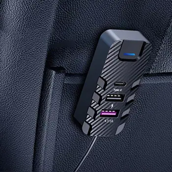 Адаптер автомобильного зарядного устройства мощностью 15 Вт, многопортовое USB-зарядное устройство для быстрой зарядки, Стабильная автомобильная USB-розетка, автомобильный MP3-плеер, FM-передатчик