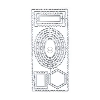 Геометрические рамки DzIxY Штампы для резки металла для Изготовления Открыток Наборы Штампов для Тиснения бумаги Альбомные Поделки 2023 Шаблоны Трафареты