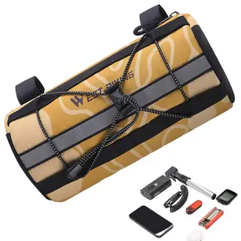 Передняя сумка для велосипеда, рулонная Передняя сумка для велосипеда с плечевым ремнем, предметы первой необходимости для езды на велосипеде, зарядные устройства, воздушные насосы, камеры для мобильных телефонов