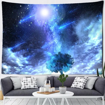 Звездное Небо Галактика Вселенная Космический Гобелен Звезды Настенный Декор Хиппи Ретро Домашний Декор Колдовство Настенная ткань Гобелены