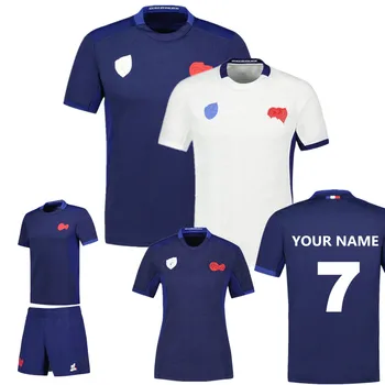 новая регбийная майка Франции 2023 2024 мужская детская женская рубашка для регби, трикотажные изделия для детского костюма, молодежная женская мужская футболка