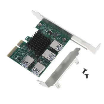 Удлинитель PCI-E, Райзер, от 1 до 4 USB-райзеров, PCIE-адаптер для майнинга BTC, прямая поставка