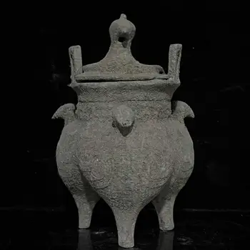 Бронзовый зверь архаичной китайской династии, вино, Дин Цзун, сосуд для еды, Кадило