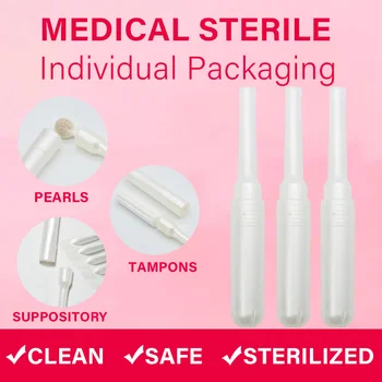 5 шт. высококачественных трубок для вагинальной чистки, тампонов-бустеров для женщин, многоразовых медицинских пластиков, жемчужного аппликатора Yoni Detox