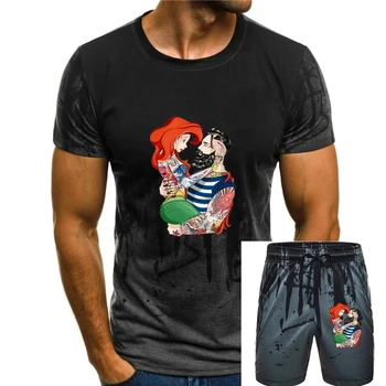 мужская футболка, футболка Donna Divertente Ariel, Хипстерская футболка с татуировкой Манга Аниме Cartoni, хит продаж