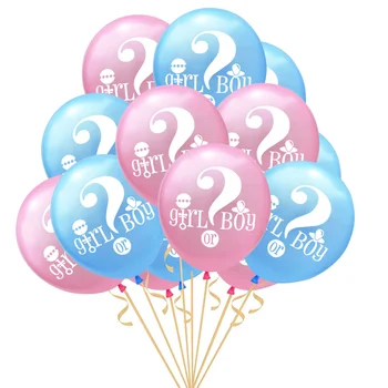 10 шт./лот, 12 дюймов, раскрывающий пол, сине-розовое украшение из латексного воздушного шара для вечеринки, украшение для вечеринки с воздушным шаром для мальчика или девочки