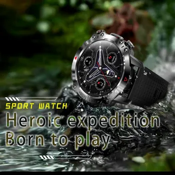 Мужские смарт-часы KR10 с большим экраном, вызов по Bluetooth на открытом воздухе, 100 + спортивных режимов, мониторинг здоровья в фитнесе, водонепроницаемые умные часы IP67
