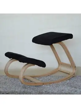 Оригинальный эргономичный стул для коленопреклонения Табурет Мебель для домашнего офиса Эргономичный Деревянный стул-качалка для компьютера с осанкой на коленях Дизайн стула