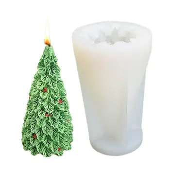 Силиконовая форма для свечей с ароматом Рождественской елки, Сделай сам, Рождественская Елка, Гипс, Мыло ручной работы, Формы для шоколада, Изготовление смолы