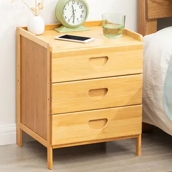 Прикроватный шкафчик для спальни маленькая простая полка из нетвердого дерева прикроватный шкаф для хранения простая мебель для хранения в аренду мебель для спальни