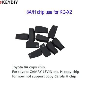 10шт X Новейший чип KEYDIY 8A H чип-транспондер для Toyota copy H 8A для программатора KD-X2