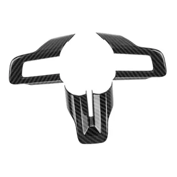 Комплект из 3 предметов, накладка на рулевое колесо автомобиля, рамка для Ford Mustang 2015-2019