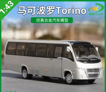 1: 43 Оригинальный игрушечный подарочный набор Marcopolo Marco Polo Torino China с макетом автобуса из сплава