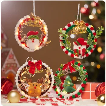 Рождественский подарок для детей, материалы для изготовления рождественского венка ручной работы, украшения для рождественской елки, Рождественские Подарки на Новый год