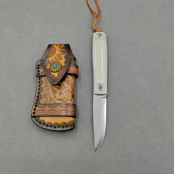 Складной нож из стали Skd-11 для кемпинга на открытом воздухе, портативный нож высокой твердости с ручкой из титана TC4 и бычьей кости, подарок для мужчин