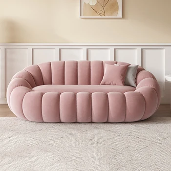 Круглый диван Lazy, секционный диван Bubble Grande, бархатный диван для гостиной, розовые Саласы, диваны Muebles, мебель современной роскоши