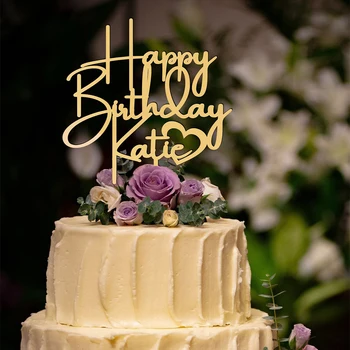 Персонализированный Свадебный Топпер для торта, стильный Доступный Топпер для торта на День рождения, Индивидуальный декор для вечеринки на заказ