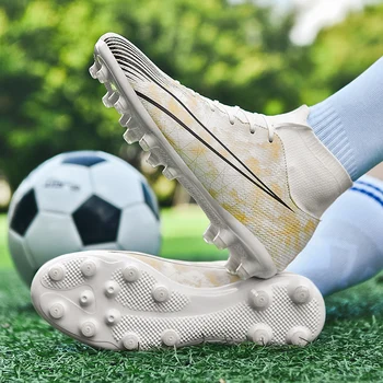 Профессиональная Футбольная Обувь для Мужчин Chuteiras De Futebol Tenis Soccer Hombre Спортивная Обувь Turf Нескользящие Тренировочные Бутсы FG Для взрослых