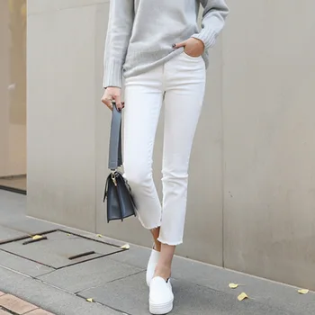 Однотонные белые джинсы, женские прямые брюки, модная уютная мягкая уличная одежда y2k, джинсовые брюки бойфренда, белые джинсы для женской одежды 2022 г.
