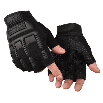 Уличные тактические военные перчатки Спортивные Полупальцевые Мужские Женские камуфляжные для стрельбы, охоты, фитнеса, противоскользящие, без пальцев