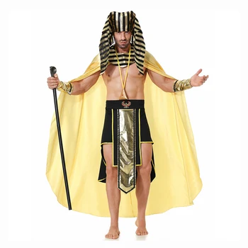 Фараон, Египет, Древнегреческий король, Глаз Провидения, платье для косплея, Винтажный костюм для мужчин на Хэллоуин, Карнавальный плащ-накидка