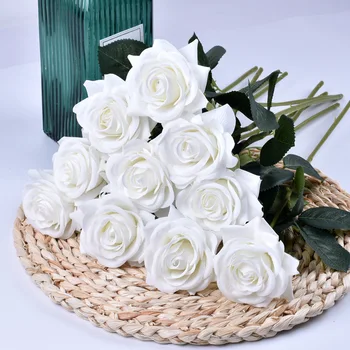 DREA шелковые цветы real touch искусственные цветы розово-белые для букета невест