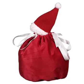 Тканевые пакеты для рождественских подарков со шнурком Пакеты для упаковки праздничных подарков со шнурком Модный Изысканный Рождественский подарок