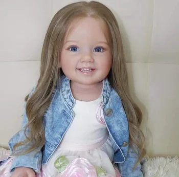 FBBD Заказала ограниченную поставку 28-дюймовой куклы-Реборн Кэмми с волосами, укорененными вручную, уже готовой куклы В другом платье