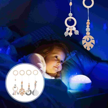 4 шт. Лист для кроватки для малышей Детская игрушка Коляска Подвесной Колокольчик Украшение из пряжи