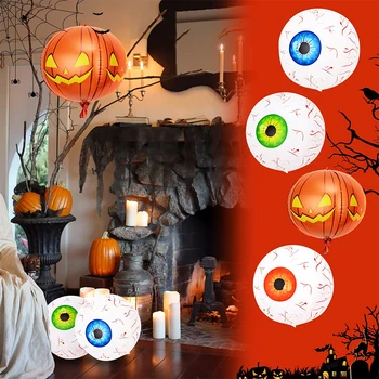 4ШТ Страшных воздушных шаров для Хэллоуина, 4D Декор, реквизит для воздушных шаров, налитые кровью глазные яблоки, тыква, декор для Хэллоуина в помещении и на открытом воздухе