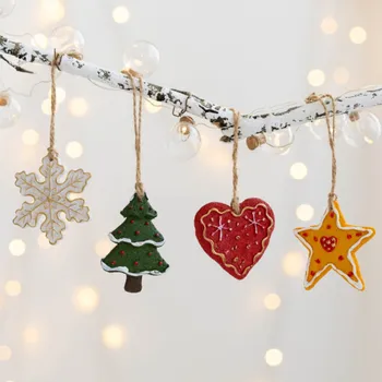 Рождественские украшения в виде маленьких Снежинок, Украшения для Рождественской елки, Милые Украшения для Рождественской елки, Рождественские принадлежности New Navidad