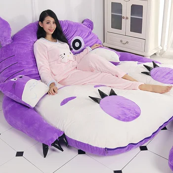 Мультяшный матрас Тоторо ленивый диван-кровать Подходит для детей татами милый фиолетовый матрас для спальни мягкие удобные матрасы