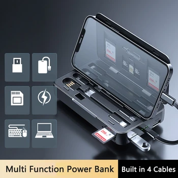 OTG Power Bank емкостью 10000 мАч, USB-накопитель для чтения, U-диск, Многофункциональный Powerbank с USB C для кабеля APPLE iPhone Samsung Smart Poverbank