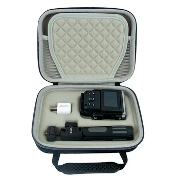 Сумка для камеры Vlog для Canon PowerShot V10 8,6-дюймовый компактный чехол для переноски, сетчатый карман, Органайзер для аксессуаров на двойной молнии.