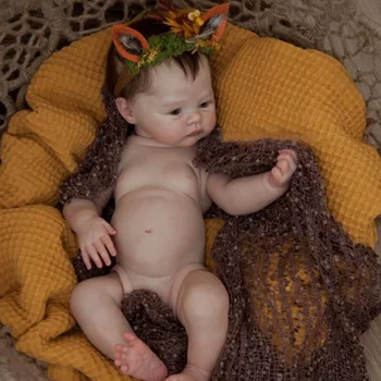 18-дюймовые куклы-Реборн, мягкие куклы-Реборн-бэби, водонепроницаемые новорожденные, волосы ручной работы, 3D окрашенные видимые вены