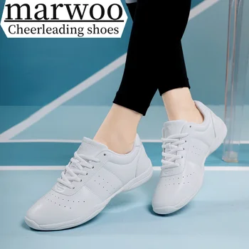 Обувь для черлидинга Marwoo, Детская танцевальная обувь, обувь для аэробики, обувь для фитнеса, женская белая спортивная обувь для джаза SG02