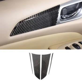 Для Nissan Pathfinder 2013-2018 Декоративная наклейка на панель передней внутренней двери автомобиля, аксессуары для интерьера из мягкого углеродного волокна