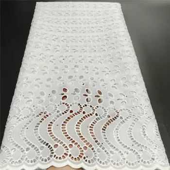 белая кружевная ткань нигерийская ткань 5yrds швейцарская кружевная ткань lafaya tissu Дубай белые платья женские высокого качества