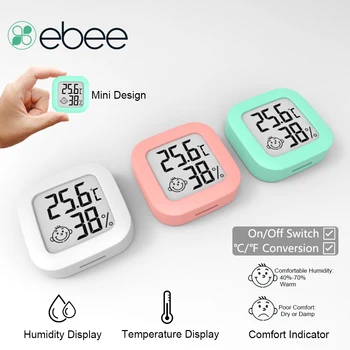 ebee Мини Цифровой комнатный термометр ЖК Гигрометр Датчик температуры в помещении Измеритель влажности Термометр температуры в помещении