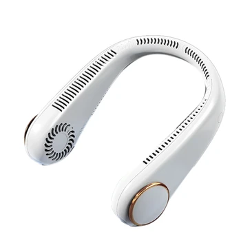 1 ШТ USB Перезаряжаемый Беспроводной Подвесной вентилятор для шеи Безлопастной вентилятор для шейного ремня, Мини-спортивный Охладитель воздуха