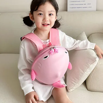 Рюкзак Корейский Детский сад, милая мультяшная сумка для детей, булочка с акулой и яичной скорлупой, Корейские красочные новинки Softback