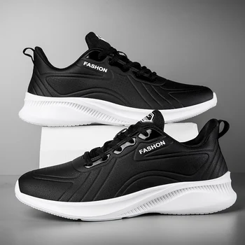 Модные суперлегкие мужские кроссовки для бега, качественные мужские кроссовки Tenis Masculino, удобная мужская спортивная обувь на шнуровке, черные универсальные